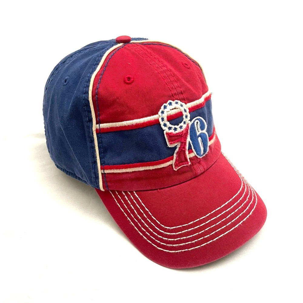 Philadelphia 76ers Hardwood Classics '47 Hat Adjustable Cap Red Blue NBA